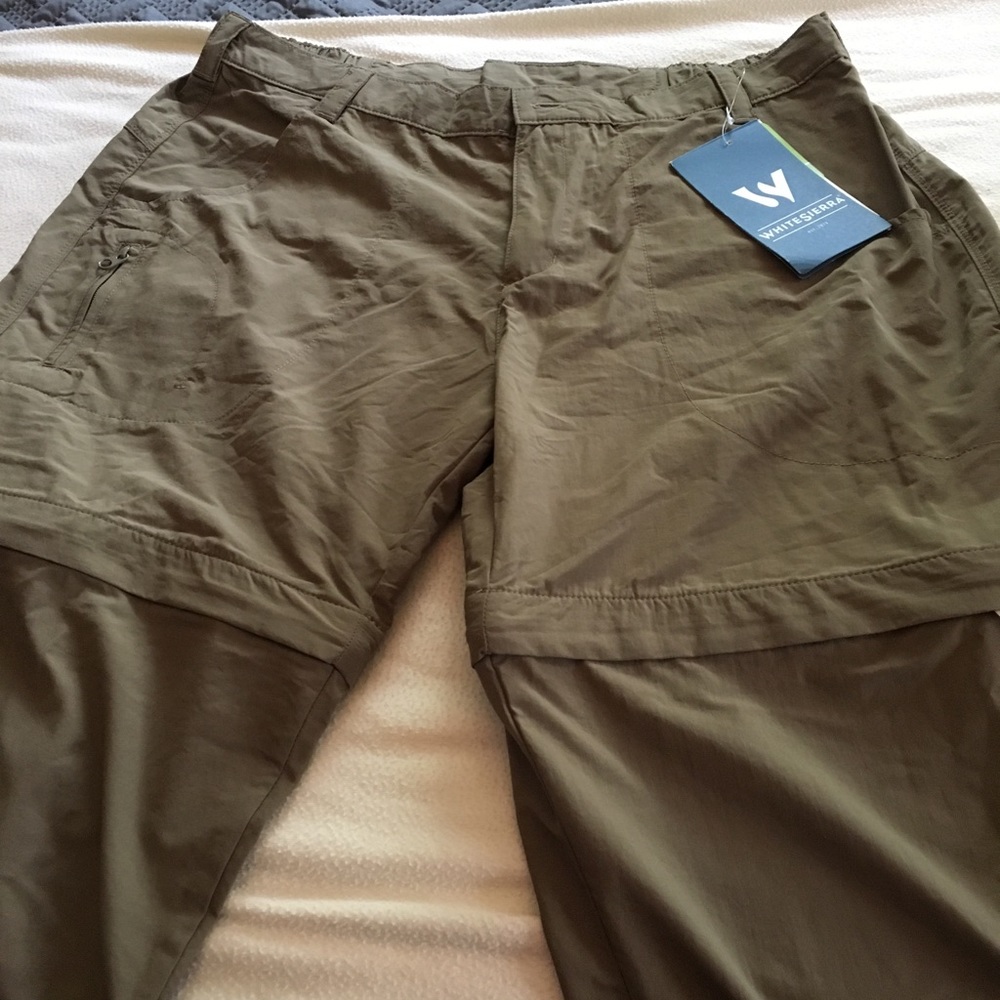 White Sierra Hiking Pants/Shorts with zip-off